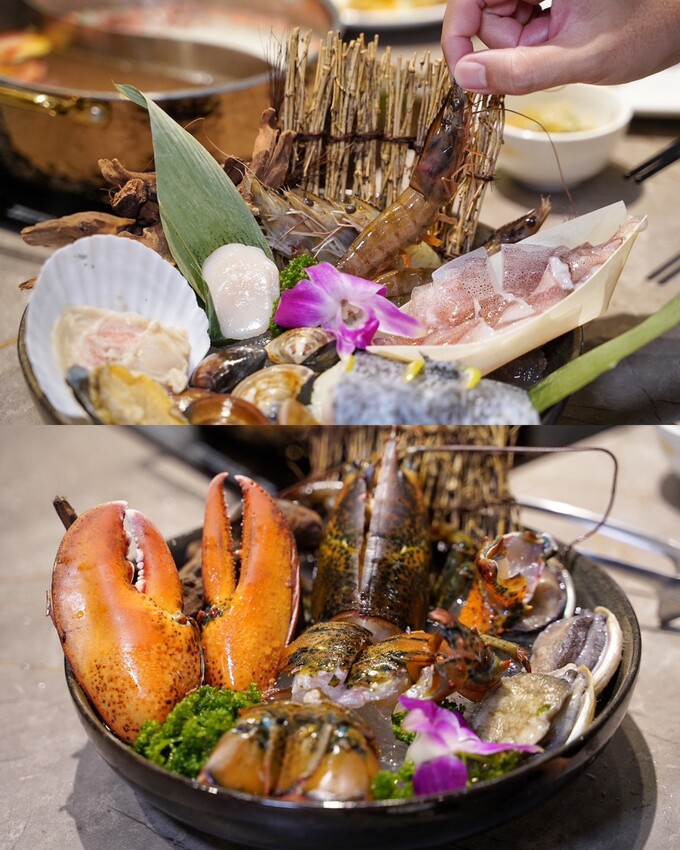 【新竹美食】竹北遠百周邊新開幕「酉Shabu」精緻鍋物，有現撈生猛海鮮、豐富蔬菜自助吧！氣派的裝潢特別適合聚餐，更有多間包廂可以預約～ - 阿華田的美食日記