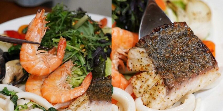 這是我吃過最大盤的溫沙拉！外帶溫沙拉3種蛋白質搭5種配料超澎湃，160元丼飯滿到看不到藜麥飯