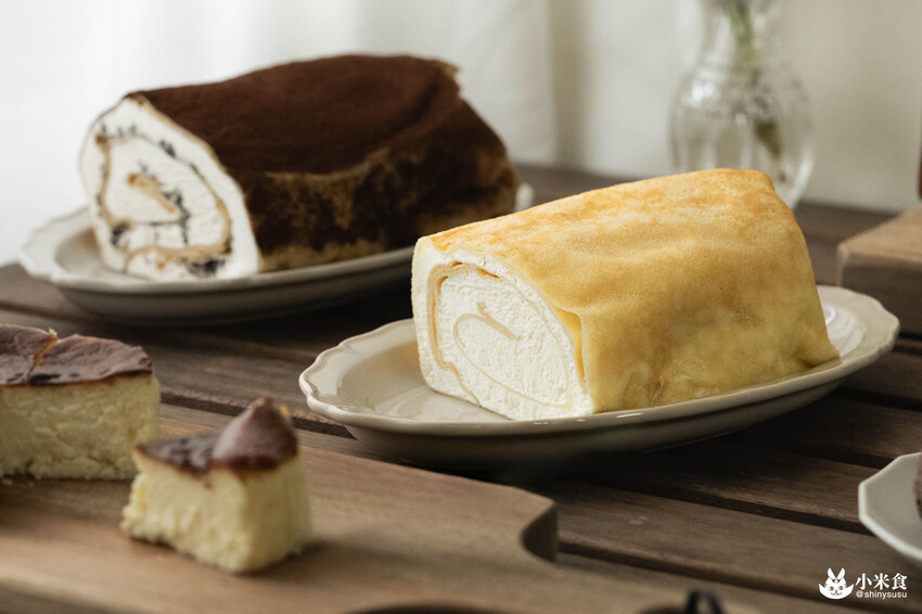 Rich Bear 瑞瑞食研所｜台中新光三越中港店快閃｜2種口味乳香蛋糕捲，國王級美味巴斯克｜桃園甜點店｜可麗露推薦必吃 - 小米食
