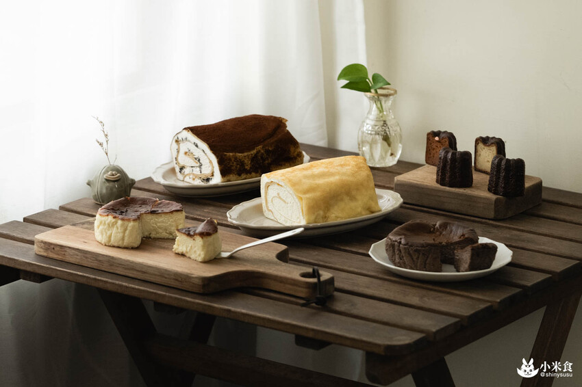 Rich Bear 瑞瑞食研所｜台中新光三越中港店快閃｜2種口味乳香蛋糕捲，國王級美味巴斯克｜桃園甜點店｜可麗露推薦必吃 - 小米食