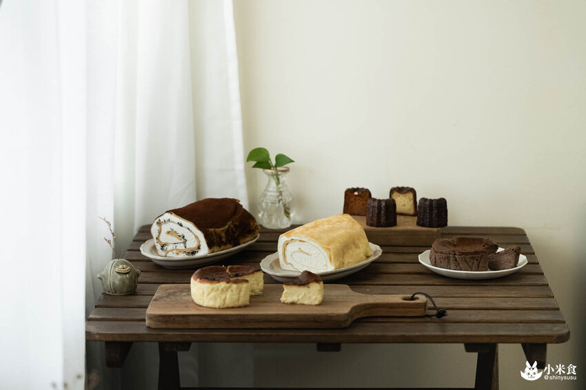 Rich Bear 瑞瑞食研所｜台中新光三越中港店快閃｜2種口味乳香蛋糕捲，國王級美味巴斯克｜桃園甜點店｜可麗露推薦必吃 - 小米食