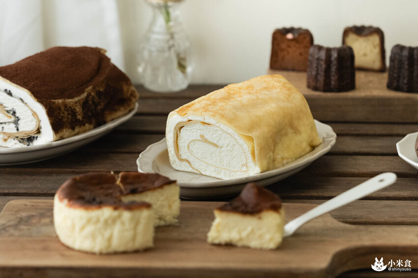 Rich Bear 瑞瑞食研所｜台中新光三越中港店快閃｜2種口味乳香蛋糕捲，國王級美味巴斯克｜桃園甜點店｜可麗露推薦必吃 - 小米食