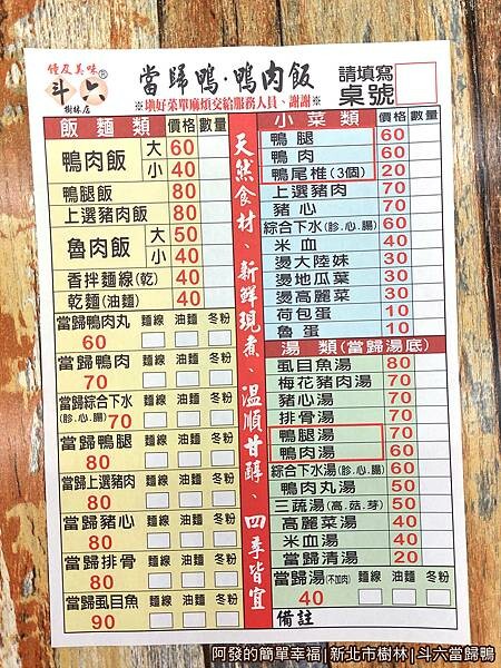 斗六當歸鴨03-點餐單.jpg 斗六當歸鴨03-點餐單.jpg