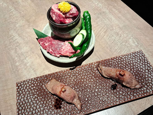 台北無菜單料理─上山走走日式燒肉台北華山店│推薦A5和牛、金箔冰淇淋、北海道生食級干貝、北海道生牛肉手卷