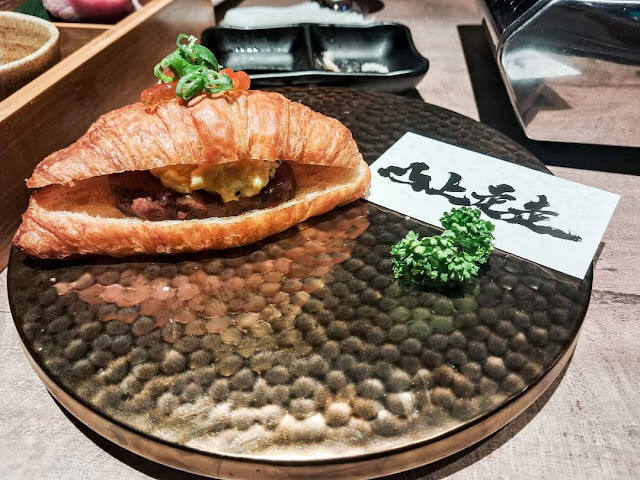 台北無菜單料理─上山走走日式燒肉台北華山店│推薦A5和牛、金箔冰淇淋、北海道生食級干貝、北海道生牛肉手卷