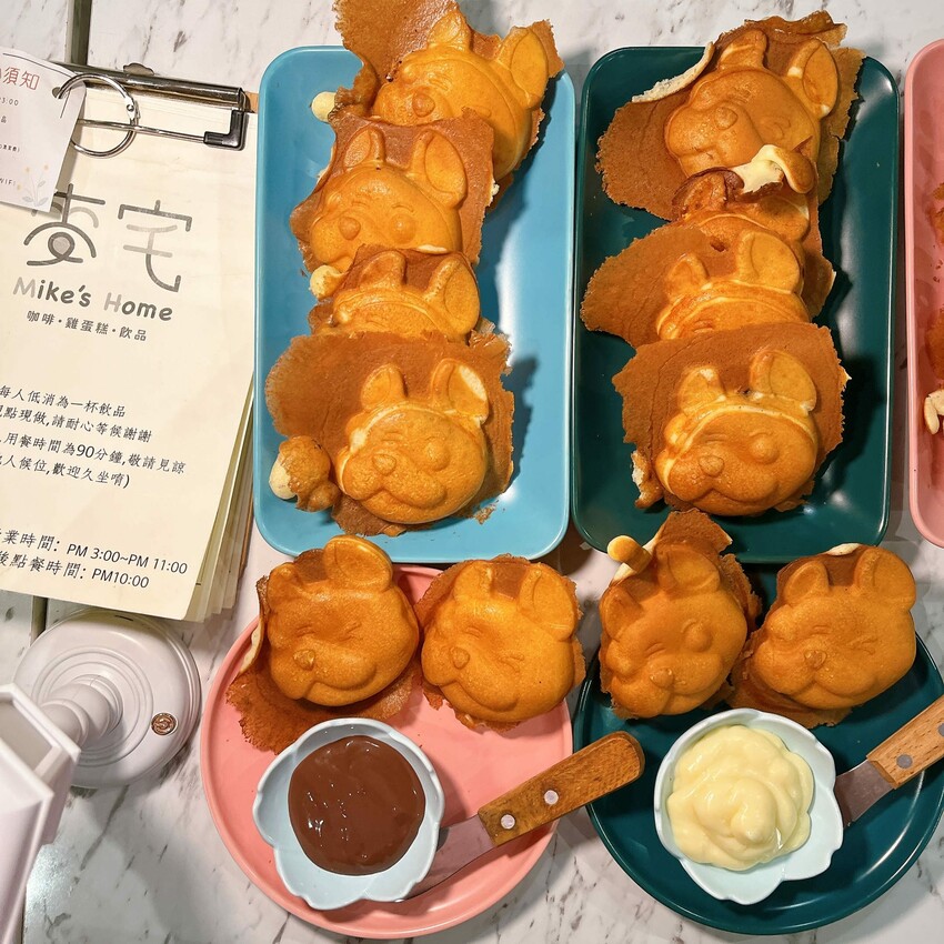 中壢超夯雞蛋糕—麥宅 Mike’s Home，高質感用餐環境還有提供咖啡茶飲，這次吃雞蛋糕不用再外帶啦