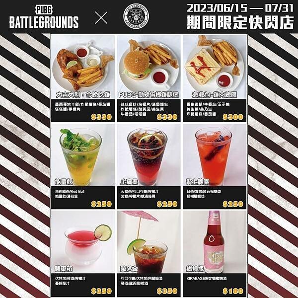 主題餐廳|KIRABASE信義店|星辰偶像展演所,絕地求生快閃店,科幻氛圍、獨特餐點、649調酒暢飲,多元互動