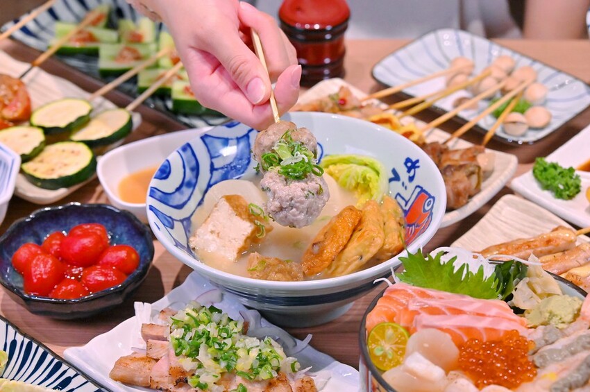 台中勤美新開幕台中勤美居酒屋 豪華海鮮丼飯 日式關東煮 串燒都推薦/百川酒場