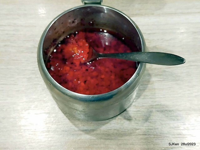 Pork meat soup and Braised Rice with Pork and Soy Sauce Taiwan light dishes store "興安街強記圓環肉羹" at Taipei, Taiwan on Jul 28, 2023.