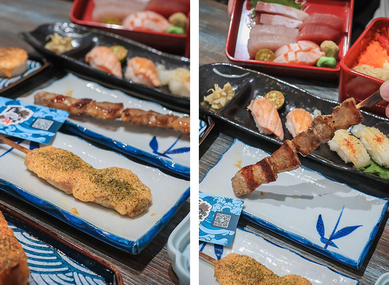 竹北日式料理 馬的生食丼 新鮮海鮮生食丼飯加點鮮魚味增湯只要$9元 內用免費續湯 Google評論鮭魚卵手捲買一送一