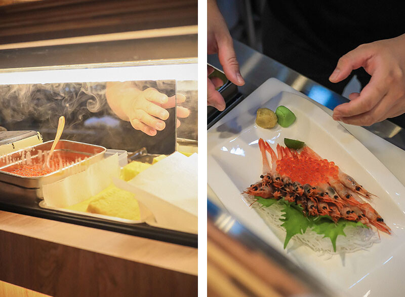 竹北日式料理 馬的生食丼 新鮮海鮮生食丼飯加點鮮魚味增湯只要$9元 內用免費續湯 Google評論鮭魚卵手捲買一送一
