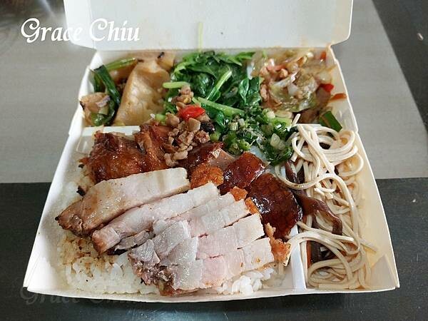 羊城燒腊 羊城燒臘 中正區燒臘便當 城中市場燒臘 烤鴨燒肉雙拼120元