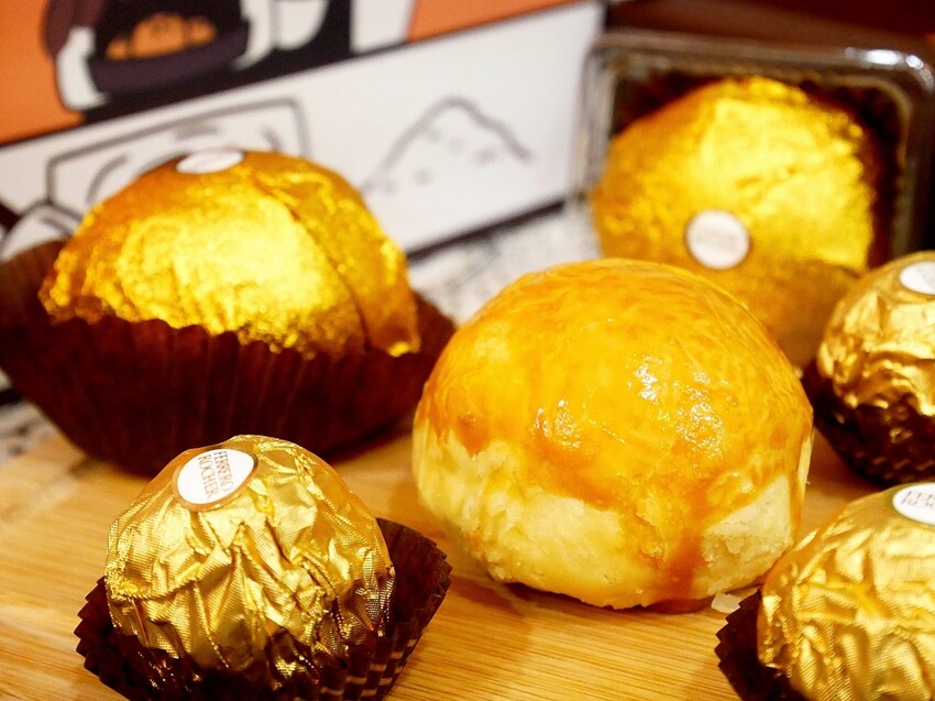 向陽手作-巨無霸金莎竟是大SIZE月餅，隱身在早餐店的人氣蛋