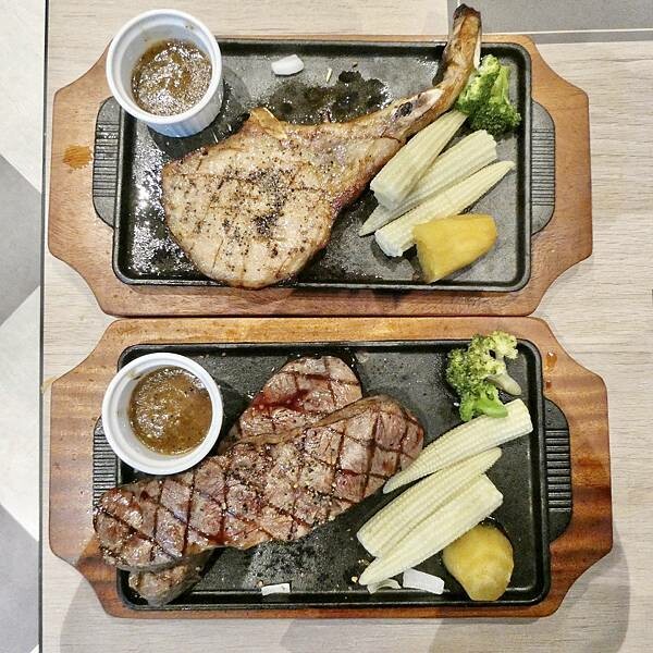 新北市三重美食推薦/瀧厚炙燒熟成牛排-三重店/與朋友二訪美食/不吃牛推薦戰斧豬排與吃牛推薦雙倍無骨肩小排