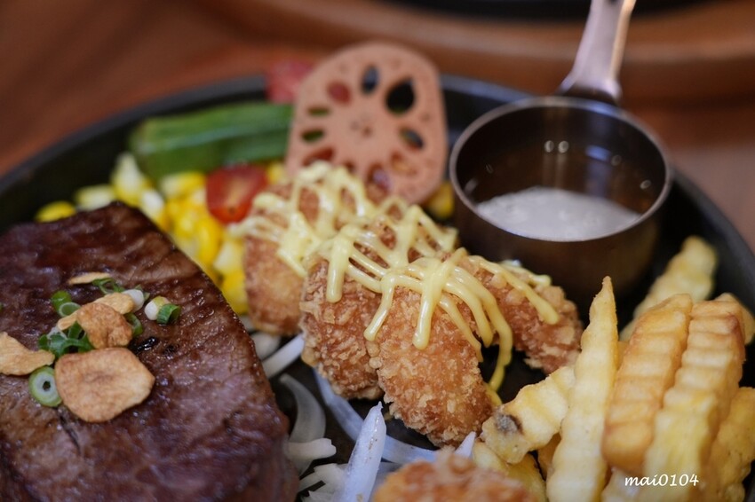 林口牛排推薦｜炙り庵steak牛排龜山長庚店～用餐享自助吧牛筋湯、牛滷汁及明治百吉冰淇淋無限供應