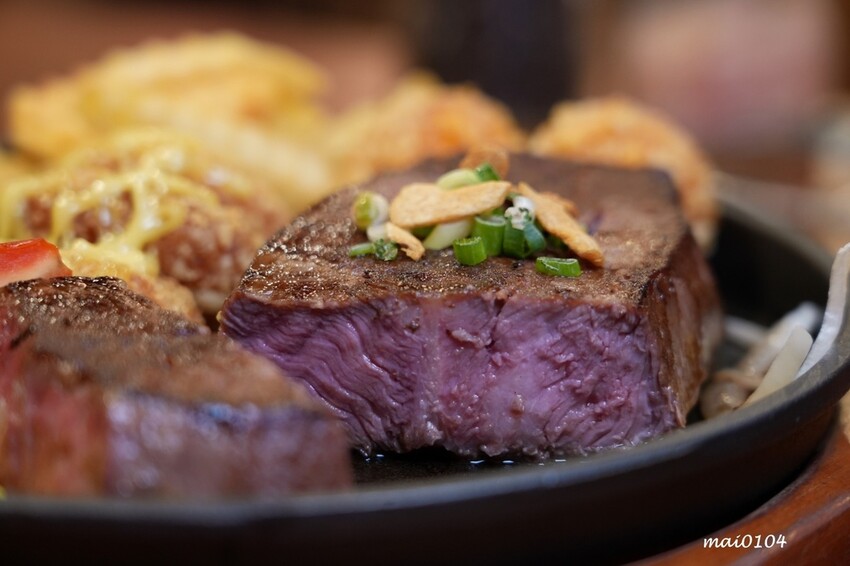 林口牛排推薦｜炙り庵steak牛排龜山長庚店～用餐享自助吧牛筋湯、牛滷汁及明治百吉冰淇淋無限供應