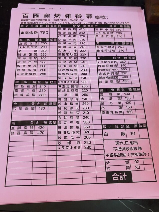 宜蘭縣五結鄉【宜蘭窯烤雞推薦】百匯窯烤雞餐廳  料理選擇超多，用餐區超大，適合大宴小酌，絕對讓你吃好吃滿、賓主盡歡