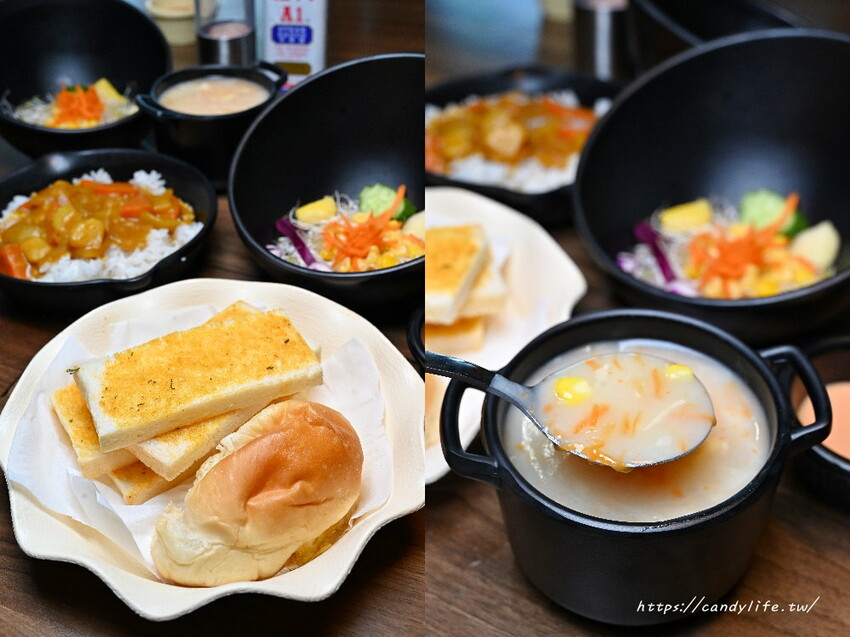 觀哞牛排館｜台中太平新開牛排館，排餐最低250元起，享咖哩飯、烤吐司、濃湯、冰淇淋自助吧吃到飽，當月壽星五折優惠