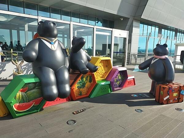 桃園國際機場第二航廈~北側觀景台5樓星巴克~南側觀景台3D彩