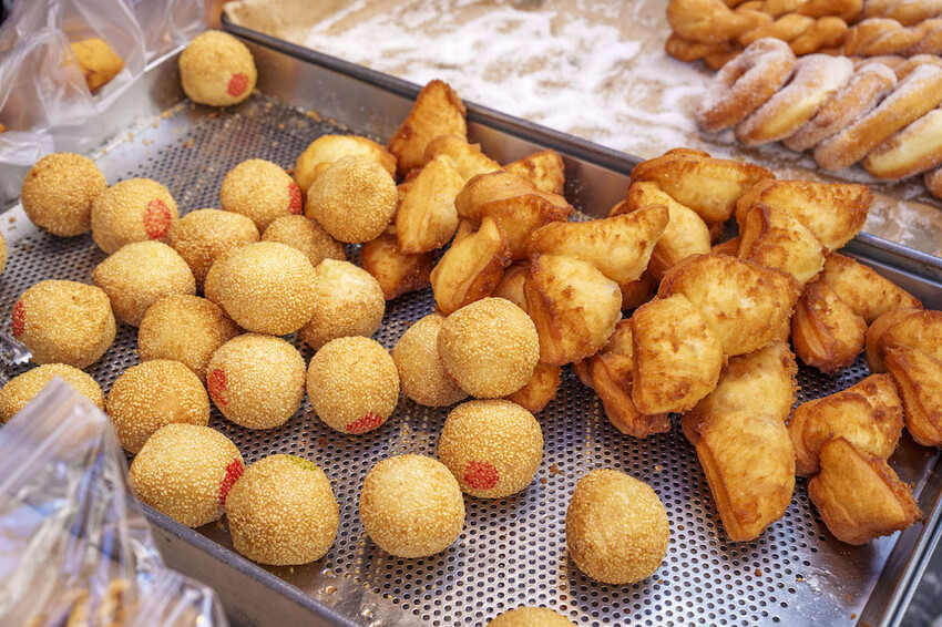 台北美食 南波One雙胞胎甜甜圈｜記憶裡的古早味「麻花捲、甜甜圈、芝麻球」　還有浮誇芋泥「超營養三明治」