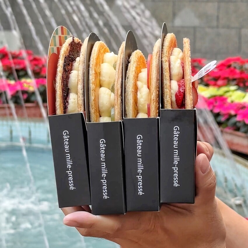 日本超人氣打卡美食「唱片行千層酥」插旗新竹巨城啦！免出國就能吃到！入口充滿奶香的酥脆口感，與濃濃焦糖香層層交疊，真的吃一次就愛上！ - 阿華田的美食日記