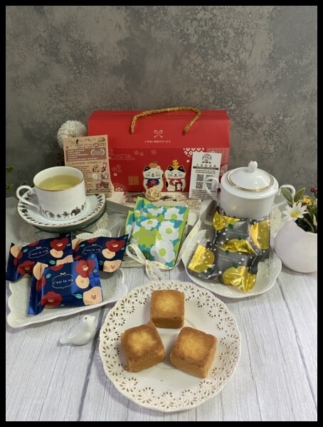 【蝦皮美食/減醣鳳梨酥推薦】【花郁甜品屋】招財貓綜合鳳梨酥禮