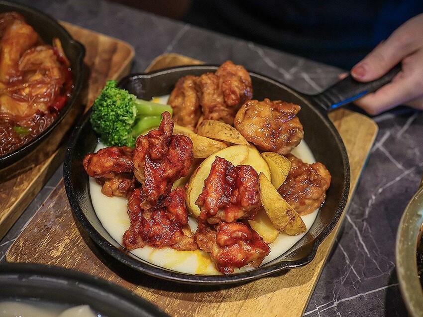 安妞韓國烤肉食堂 竹科人的私房韓式料理 店員桌邊代烤 春川辣雞、安東燉雞、拳頭飯都吃得到