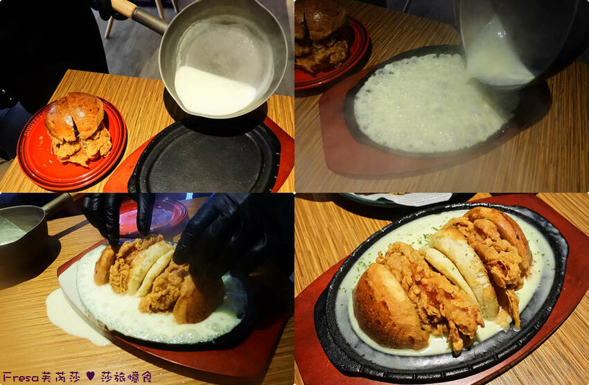 屏東縣屏東市屏東漢堡【紅鈕釦美式餐廳】桌邊淋上起士醬雞腿堡鐵板滋滋響超罪惡！內用汽水爆米花霜淇淋無限暢食│屏東炸