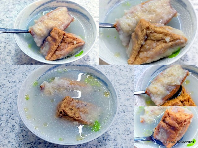 「老北京雜醬麵館」--- 獅子頭乾麵、豆包干湯與滷豆腐(Port meat ball ,vegetable and fried noodles , Gravy Tofu and Tofu with port meat soup) at Taiwan light dishes store, Taipei, Taiwan, SJKen, Dec 4, 2023