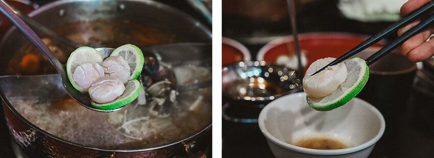 新竹六野鴛鴦鍋物全新開幕 奢華大龍蝦生食極干貝生蠔六人頂級豪華套餐只要$4999,六種自熬湯底內用白飯、王子麵免費供應