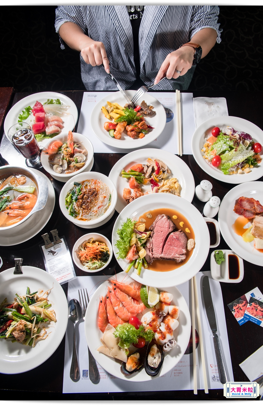 食尚Buffet月,吃到飽,高雄君鴻國際酒店,85百匯栢麗自助餐廳,招牌烤牛肉,蒙古烤肉,現點海鮮粥,精選主廚甜點,百樣餐點無限續盤 - 大胃米粒 DAVID & MILLY