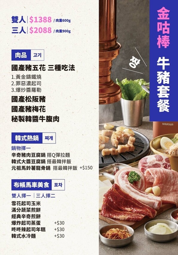 王品全新韓式燒肉品牌，金咕韓式原塊烤肉插旗西門町！主打豬五花