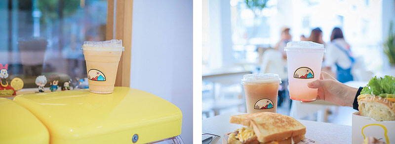 竹北樂房早午餐 純白通透環境享用山形吐司、鬆餅早午餐 結合扭蛋 街邊座位區一秒到國外