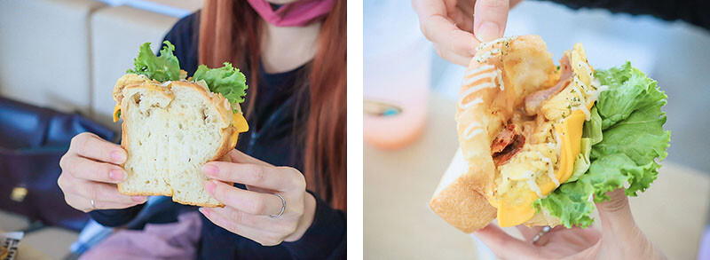 竹北樂房早午餐 純白通透環境享用山形吐司、鬆餅早午餐 結合扭蛋 街邊座位區一秒到國外