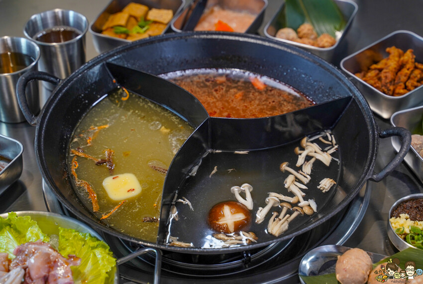 美術館 新潮的潮虎老火鍋，晚餐宵夜不孤單、六款特製湯頭、獨家虎氏功夫菜、三湯頭之賓士鍋 - 跟著尼力吃喝玩樂＆親子生活