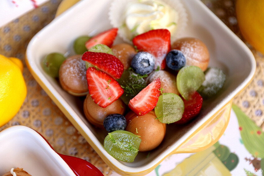 台中市西屯區視覺與味覺雙重享受的下午茶時光！滿滿幸福感 現點現烤 鹹甜口味通通有｜搗蛋檸檬現烤小鬆餅