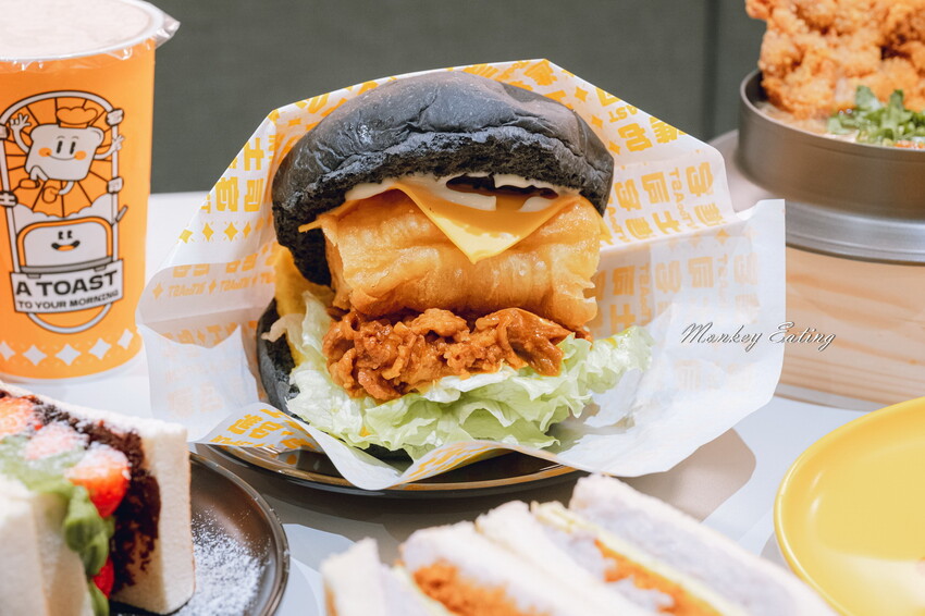 【台中豐原】進宅吐司│早餐就能吃到雞排+麵線，芋泥肉鬆蛋一咬就爆餡！豐原早午餐推薦 - 貪吃猴的幻想