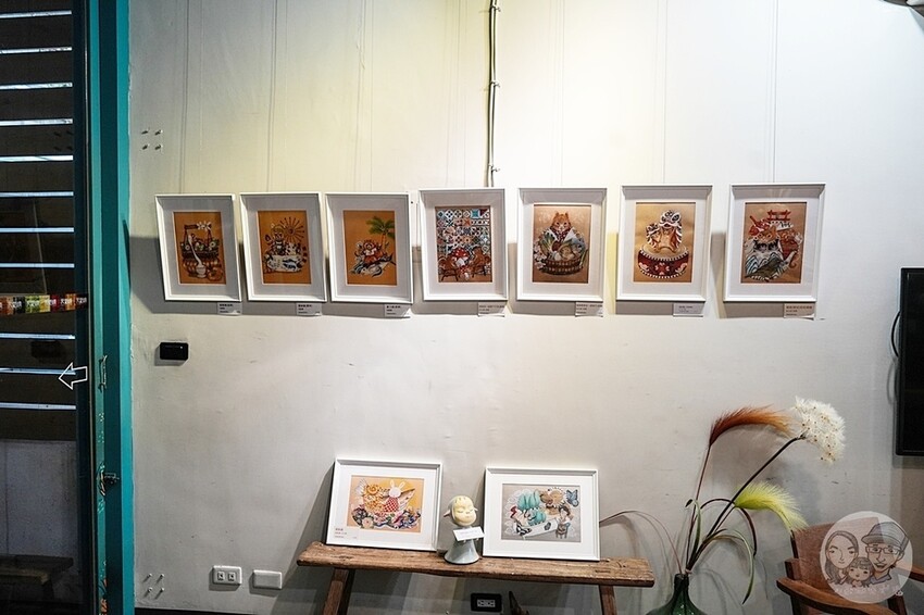 台中市西區台中復古藝廊咖啡廳｜耍廢咖啡－昭和風小店喝咖啡、吃甜點、看畫展的完美結合｜極光天氣晴藝展空間