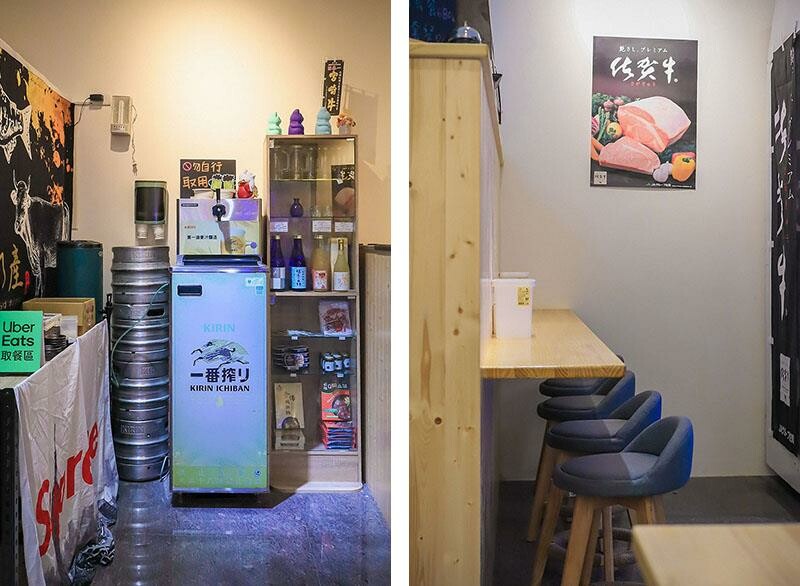 竹北尚羽水產 $99吃牛舌便當 店內品嘗生魚片，鮮凍南美生白蝦、2S等級生食級干貝，還有秋田牛、知床牛等多種和牛肉品販售