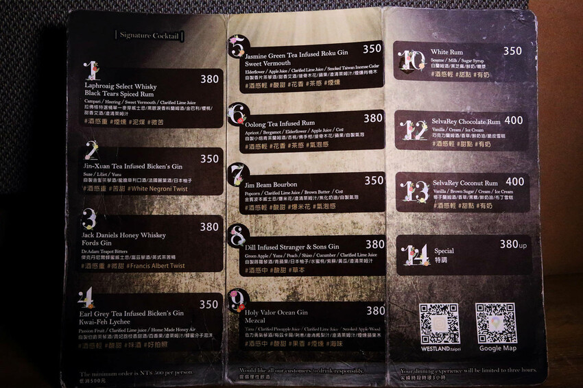 西門町酒吧推薦,Westland西門店,調酒師酒吧,經典調酒