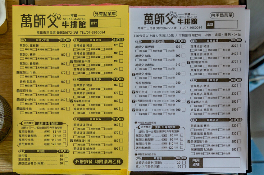 高雄平價「萬師父牛排館」自助吧無限吃,隱藏版皮蛋豬排超吸睛。