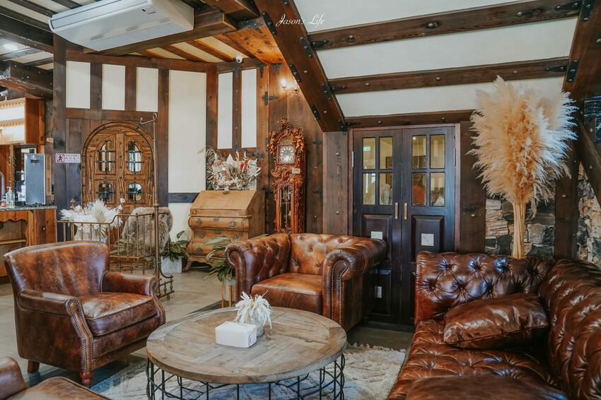 南投縣埔里鎮【南投埔里｜景點】藍色城堡X茱諾法式甜點。以為是國外，原來是在埔里，黃藍色移動城堡開幕了