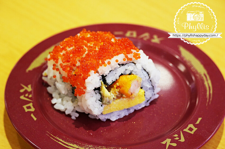 楊梅新開幕『スシロー壽司郎-楊梅中山店』超平價海膽大放送|每盤最低只要40元|停車方便|親子餐廳首選|楊梅餐廳推薦 - 相片中的菲莉絲