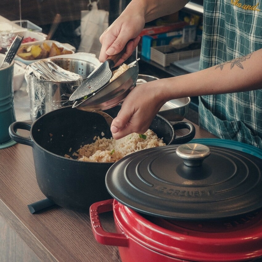 台南市永康區【台南 永康區】溫暖手做炊飯餐點 禾呷炊食坊  LE CREUSET鑄鐵鍋料理