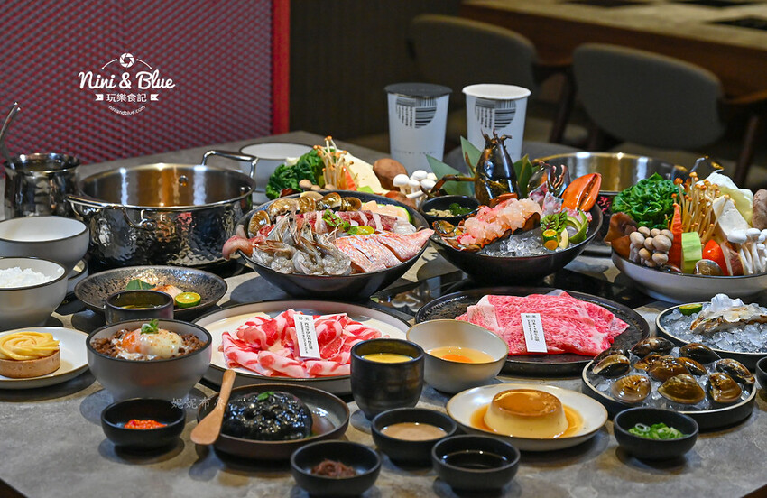 初美涮涮鍋-台中頂級火鍋推薦,和牛、活體龍蝦、現榨蘋果汁手搖飲、1%bakery甜點 @Nini and Blue 玩樂食記