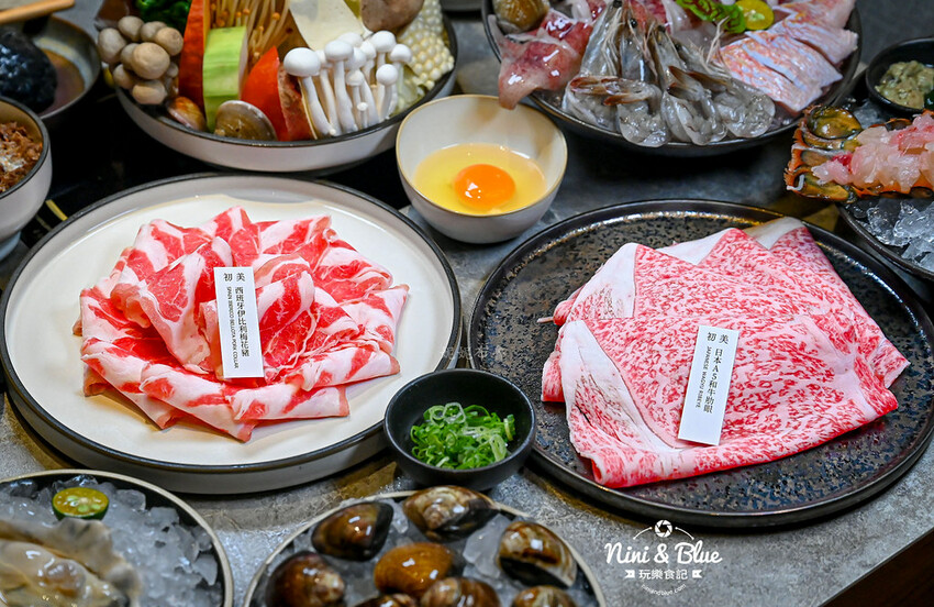 初美涮涮鍋-台中頂級火鍋推薦,和牛、活體龍蝦、現榨蘋果汁手搖飲、1%bakery甜點 @Nini and Blue 玩樂食記