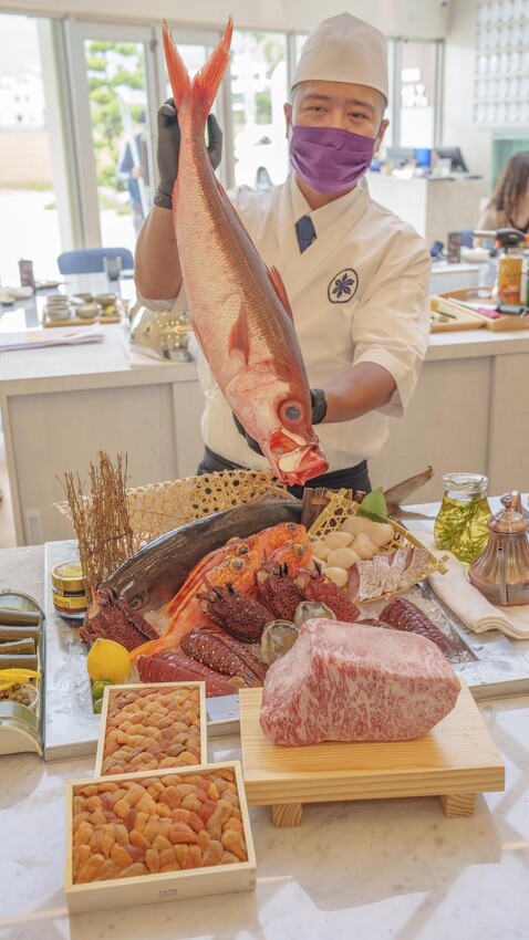 宜蘭最美無菜單鐵板燒|明水然.樂 宜蘭礁溪店,高CP值無菜單鐵板燒1600起活龍蝦 A5和牛 干貝 現流魚通通吃得到