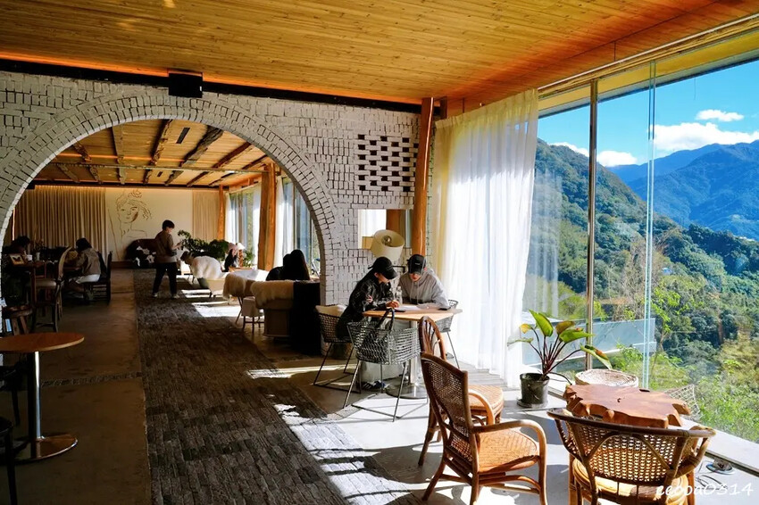 南投清境咖啡廳「Mountain Bica Cafe」,山景