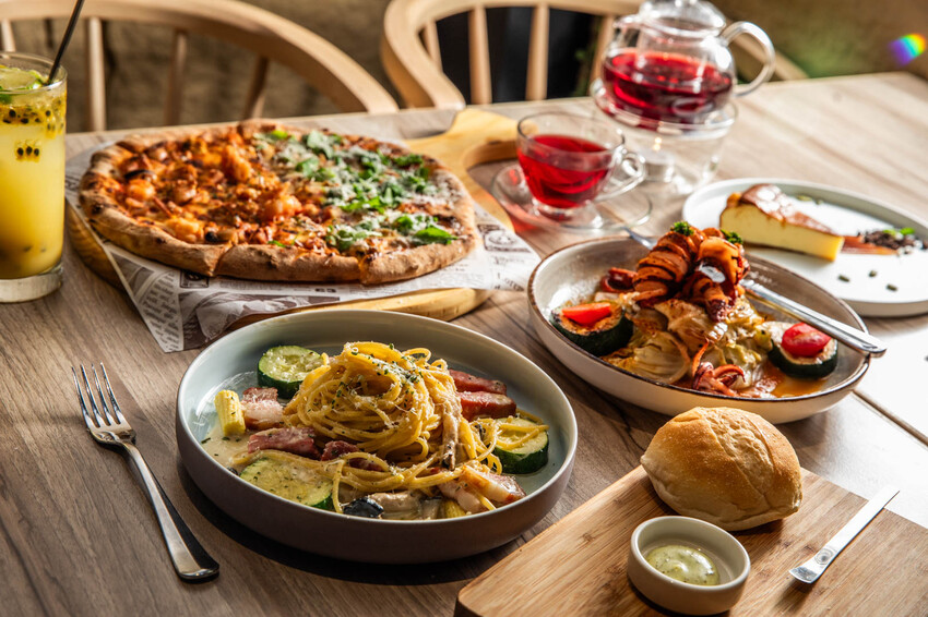 新北市新店區默爾 pasta pizza 新北誠品裕隆城店|新店義式餐廳推薦!百年手工窯烤爐就是讚!披薩就是要有豹紋才好吃,