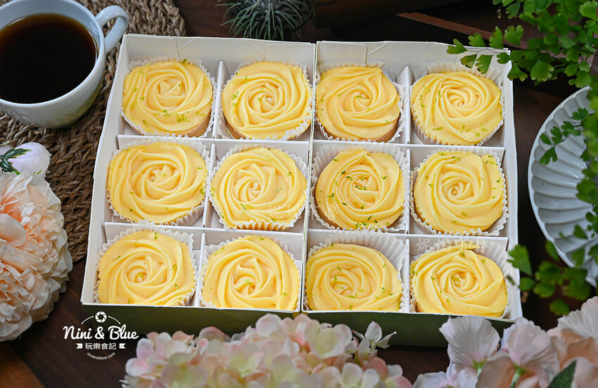 法布甜台中逢甲店，台中檸檬塔推薦，還有花朵千層可頌蛋塔、北海道生乳霜淇淋 @Nini and Blue  玩樂食記
